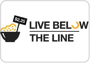 live below the line badge