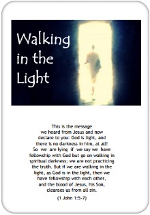 walking in the light badge