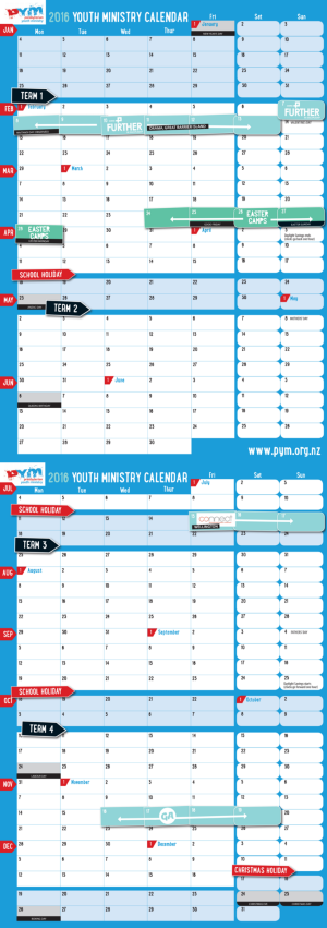 youth ministry wall planner